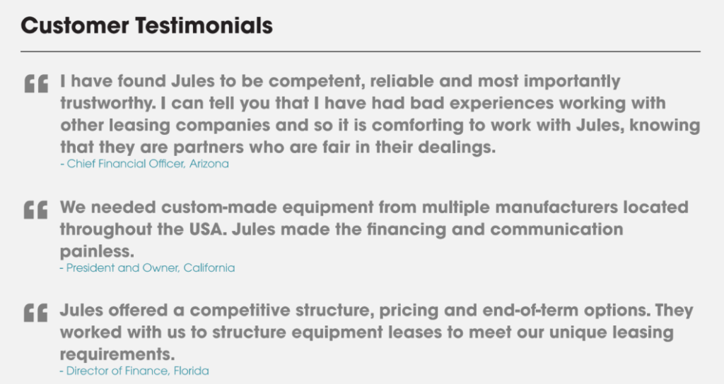 jules_and_associates_customer_testimonials